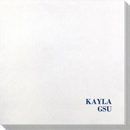 Name and College Initials Bamboo Luxe Napkins
